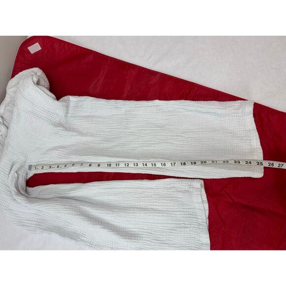 Waffle Knit Pants 100% Cotton Drawstring White Pockets Shein Size 2 XS - Picture 3 of 8